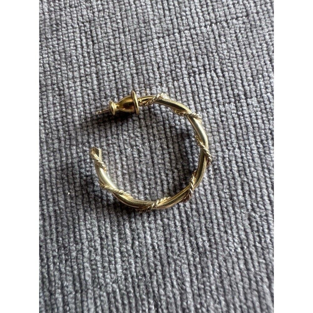 Monet vintage gold hoop earrings rare beautiful natural made style - Picture 5 of 8